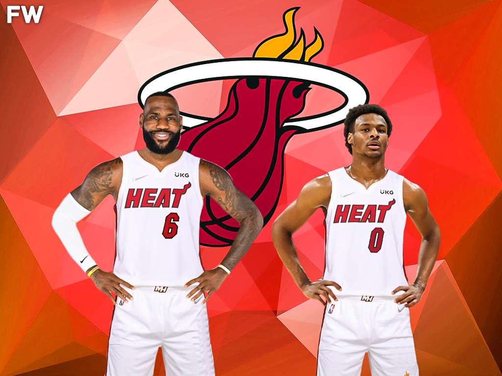 LeBron James And Bronny James - Miami Heat