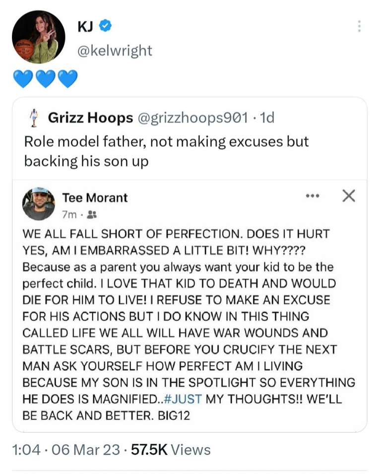 Tee Morant Reacts To Ja Morant's Gun Scandals: "I Refuse To Make An Excuse For His Actions"