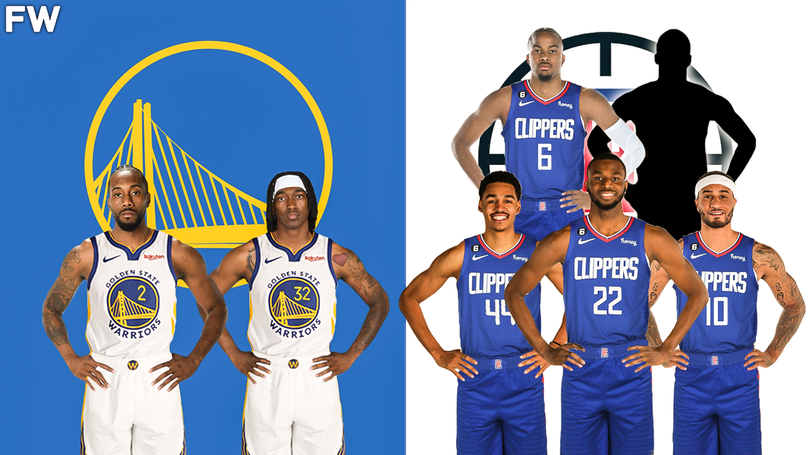 Andrew Wiggins, Jordan Poole, Gary Payton II, Moses Moody, 2023 First-Round Pick for Kawhi Leonard, Terance Mann