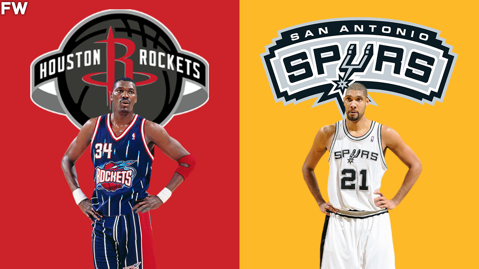 Hakeem Olajuwon vs. Tim Duncan