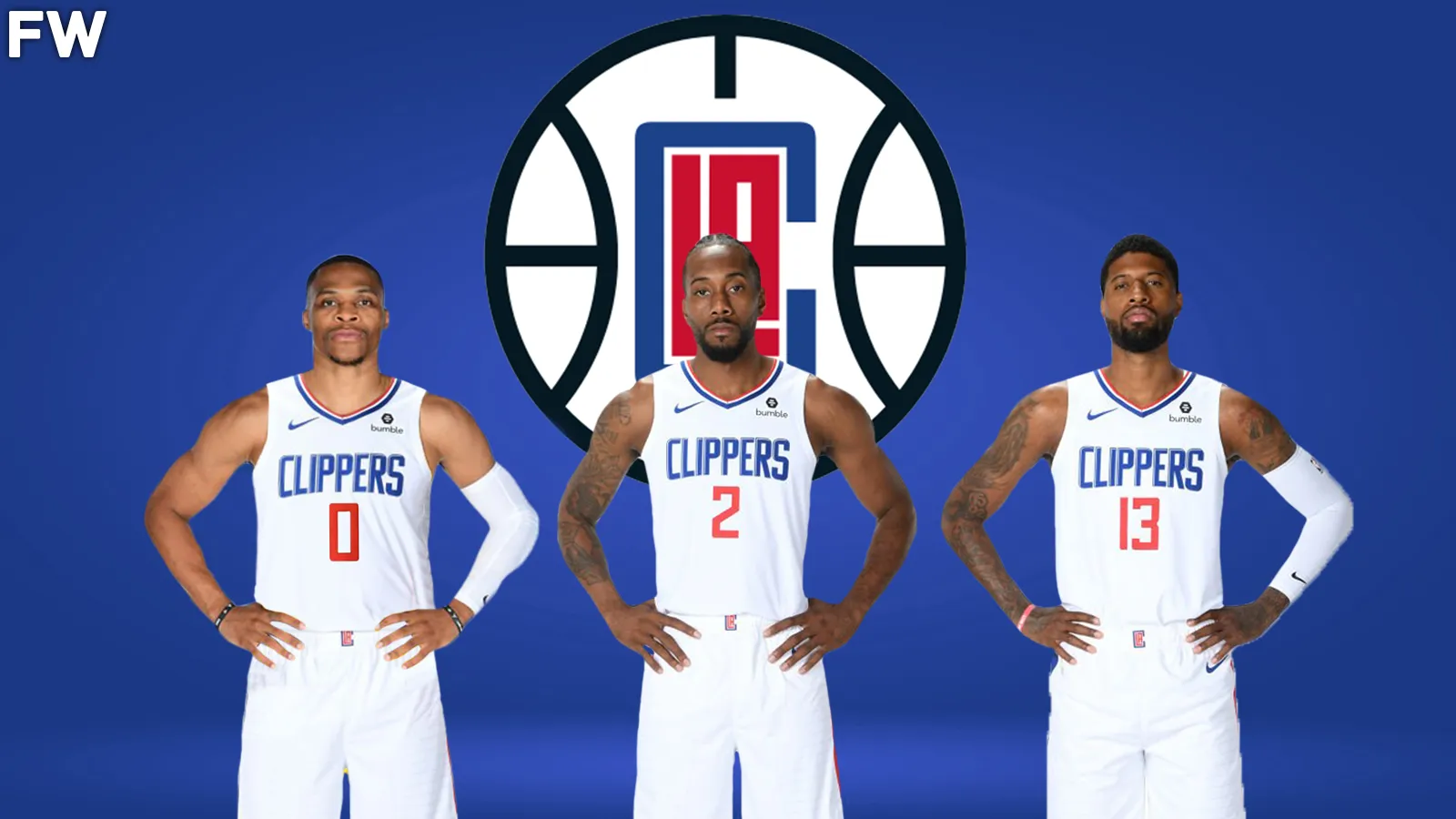 Russell Westbrook, Kawhi Leonard, and Paul George