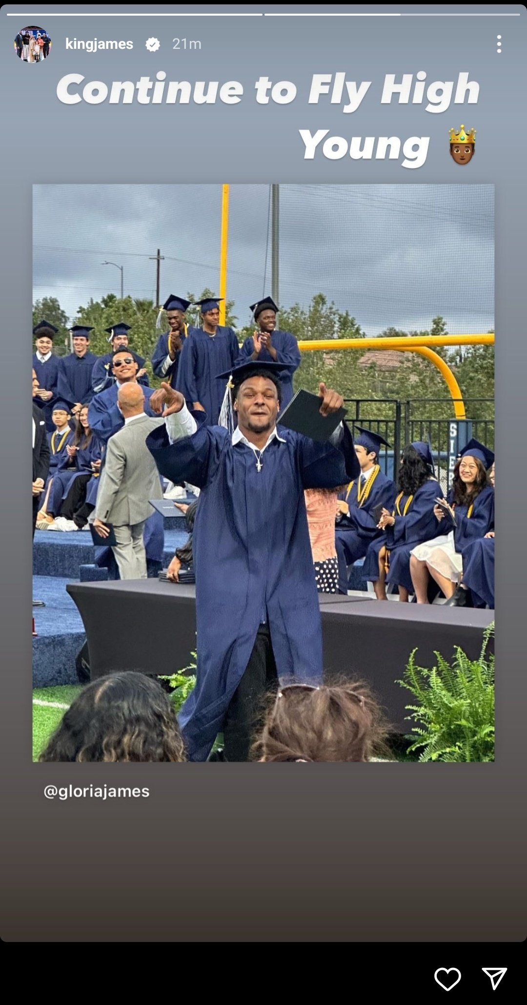 Continue To Fly High Young King!”