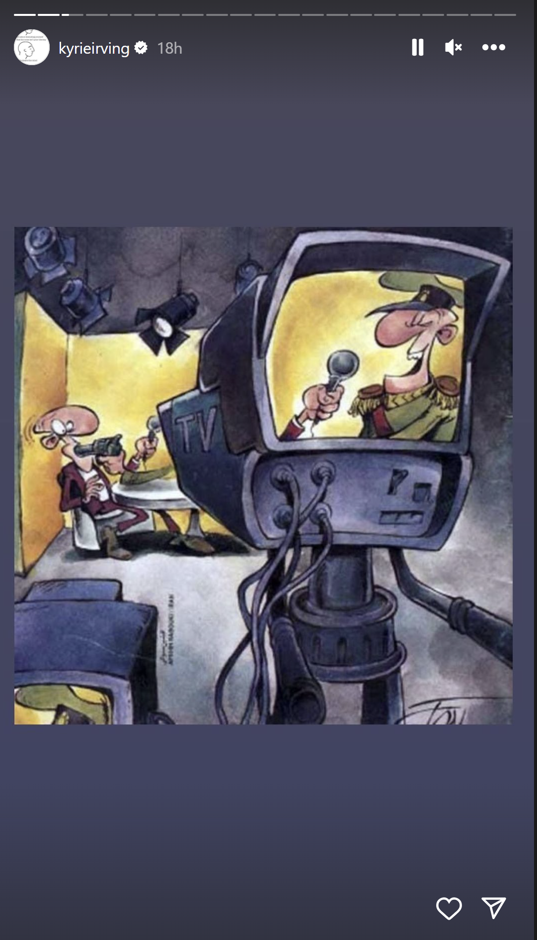 Kyrie Irving Shares Interesting Pictures And Sends A Warning Message To Humans: "Reading Is Superpower. Don't Let This Technology Take Over Your Brain!"