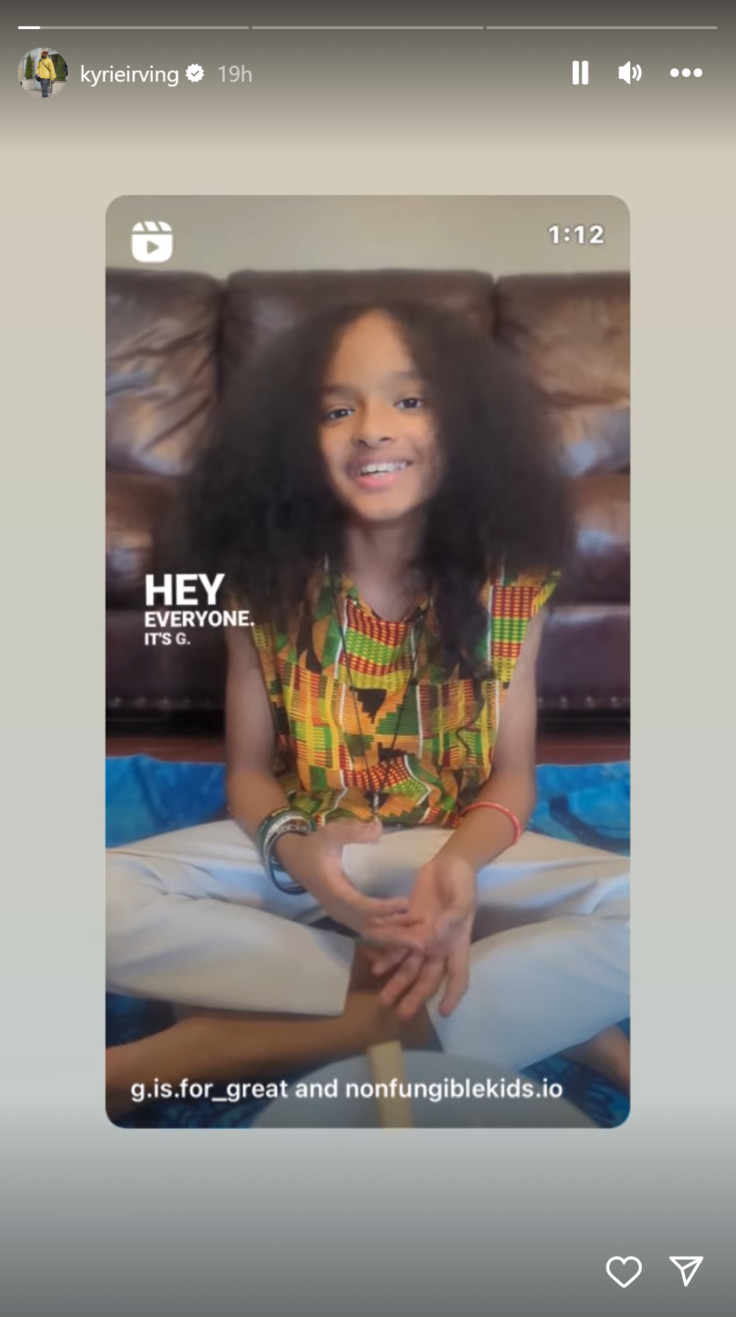 Kyrie Irving Shares A Video Of A Young Girl Who Sends Powerful Message To The World: "I Wish You Light And Love"