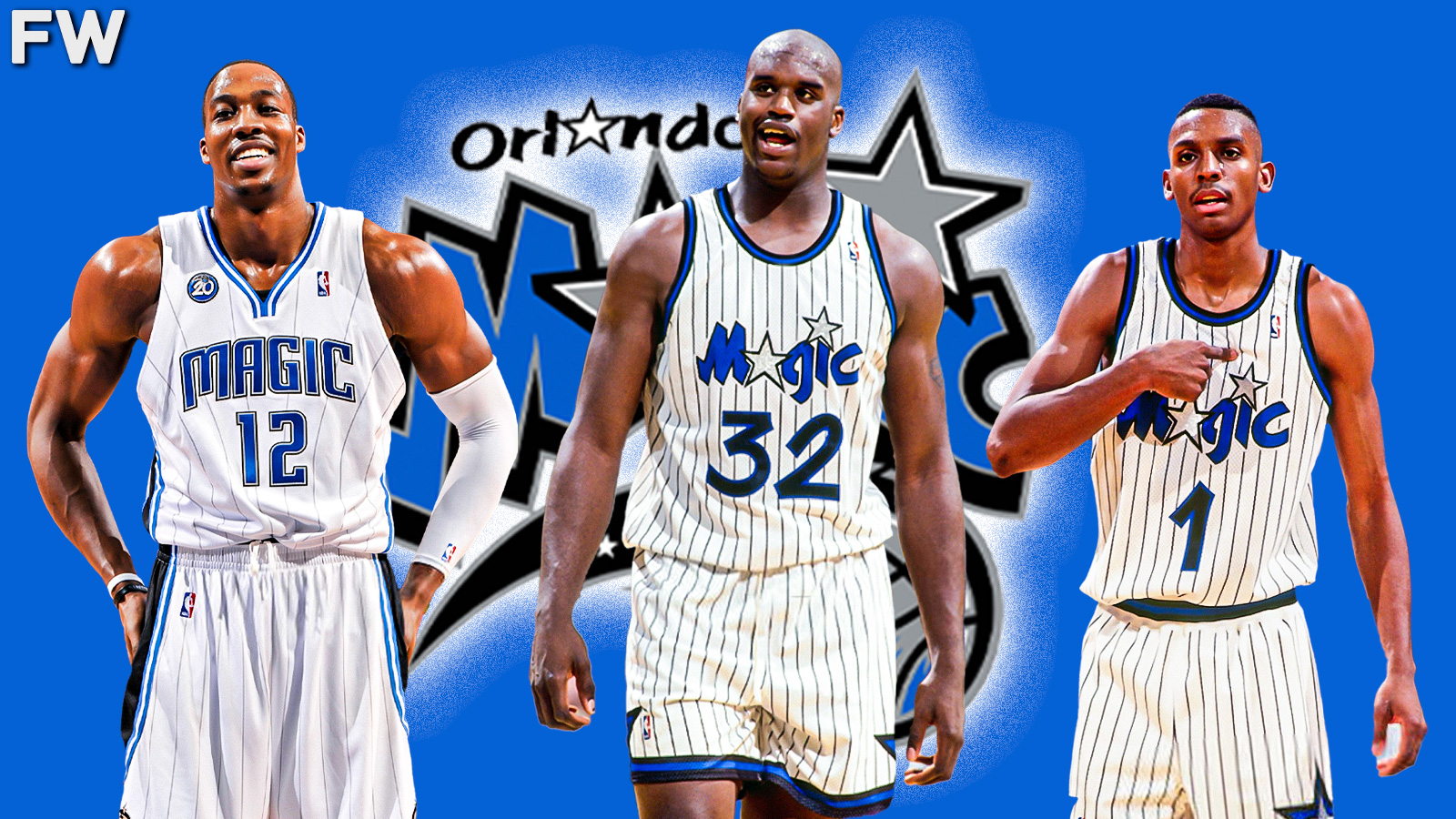 Dwight Howard, Shaquille O'Neal, Penny Hardaway - Orlando Magic Big 3