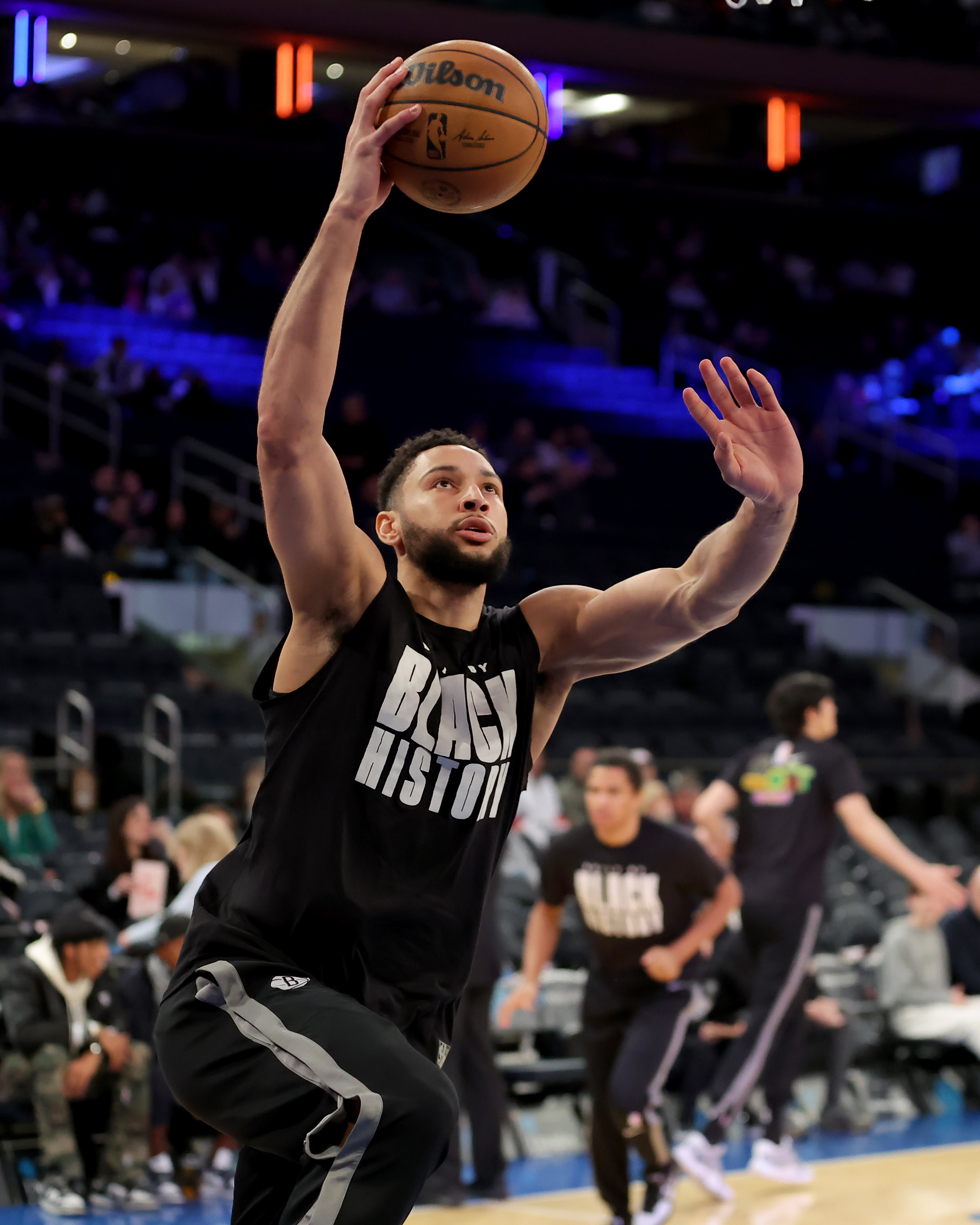 Ben Simmons attacks the hoop