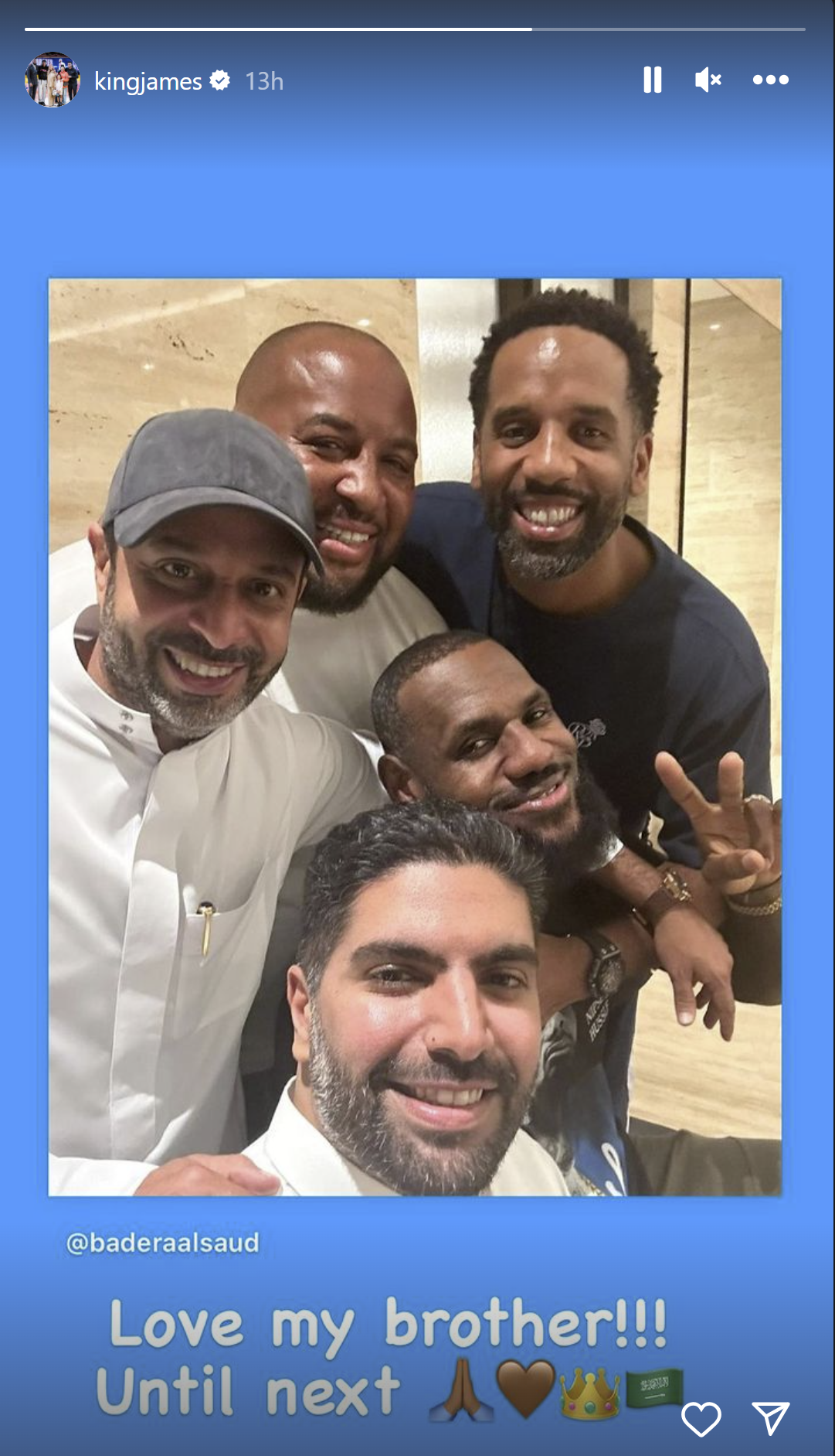 LeBron James Posts A Pic With A Saudi Prince: "Love My Brother"