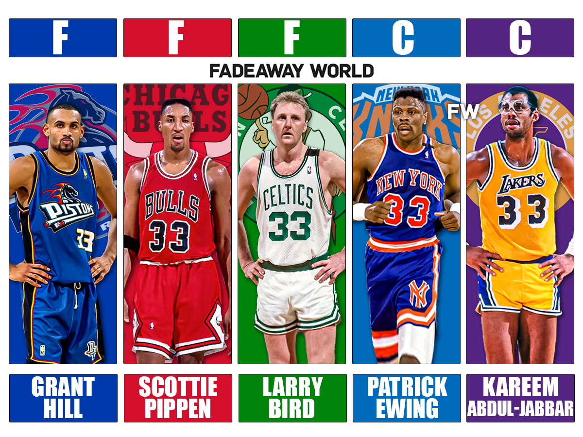All-Time No. 33 Starting Lineup: Grant Hill, Scottie Pippen, Larry Bird, Patrick Ewing, Kareem Abdul-Jabbar
