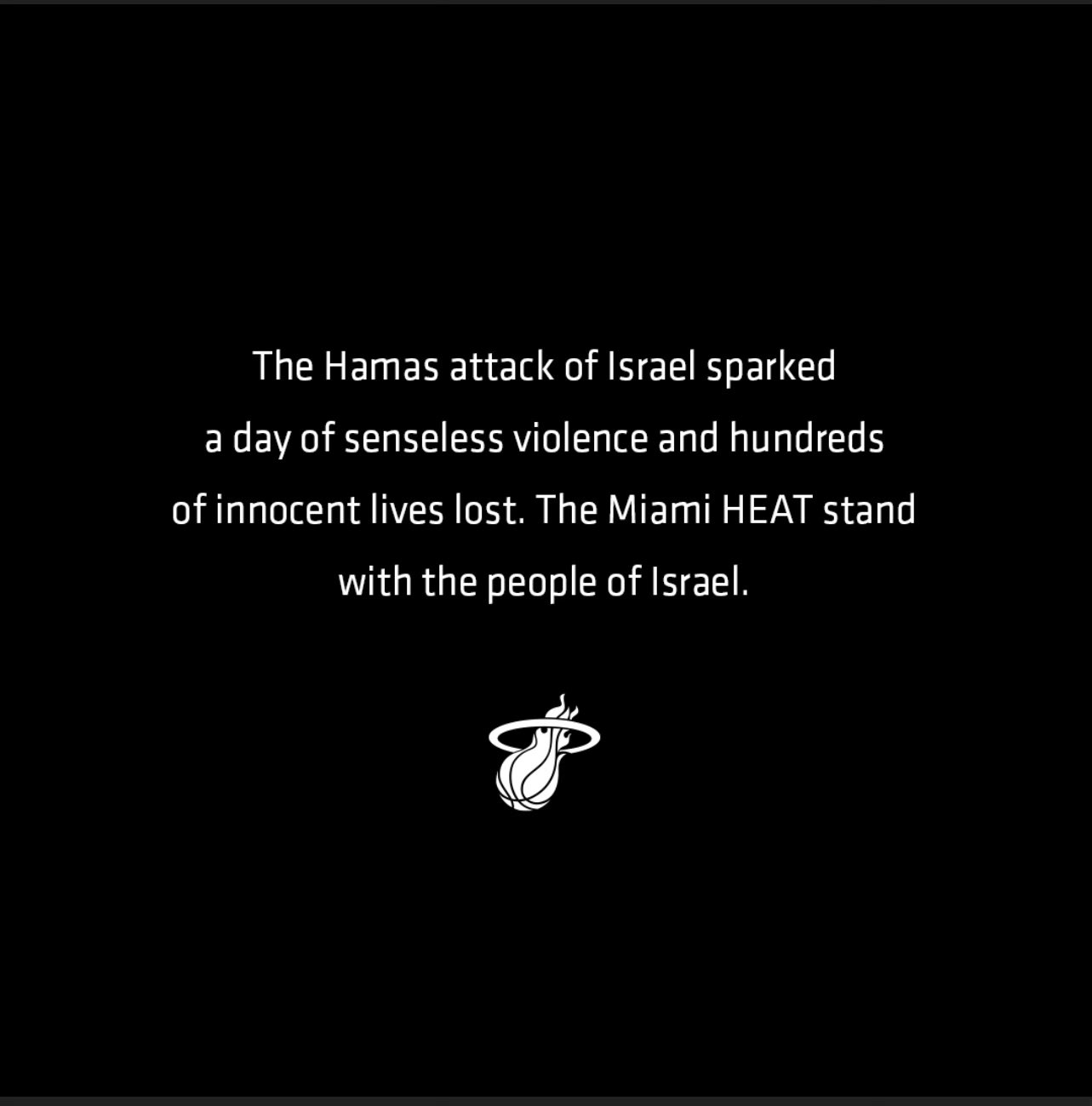 Miami Heat Israel Hamas