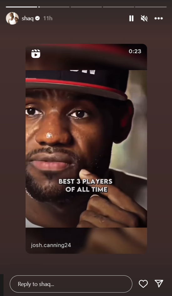Shaquille O’Neal Posts An Old And Shortened Video When LeBron James Selected Michael Jordan As Best Player Of All Time