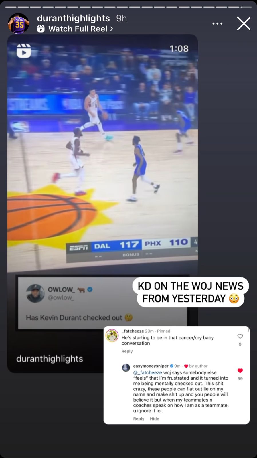 Kevin Durant Speaks On Report