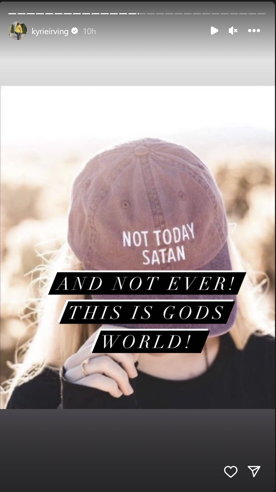 Kyrie Irving Instagram - Thoughts about Satan and God