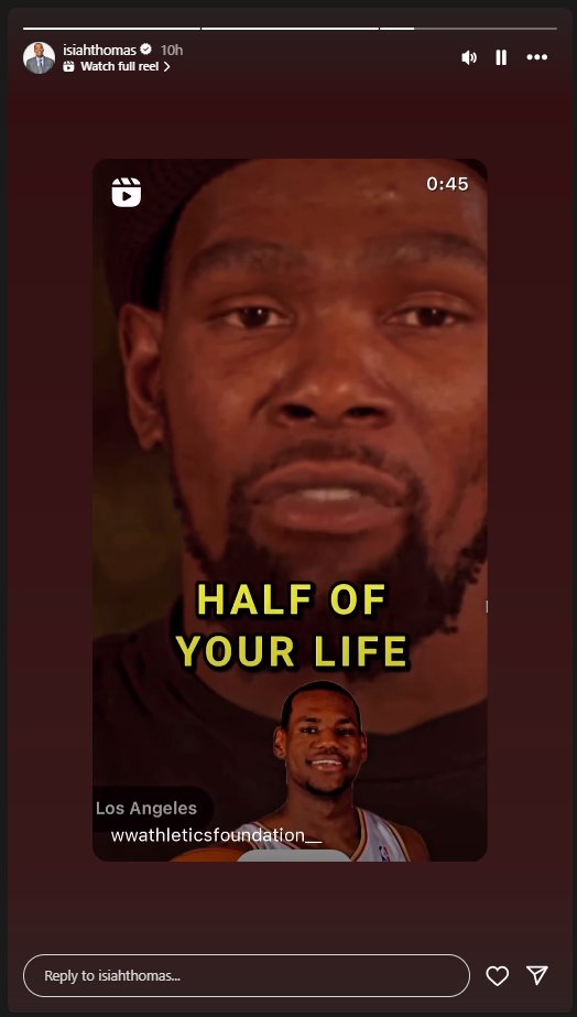 Isiah Thomas Instagram Kevin Durant LeBron James