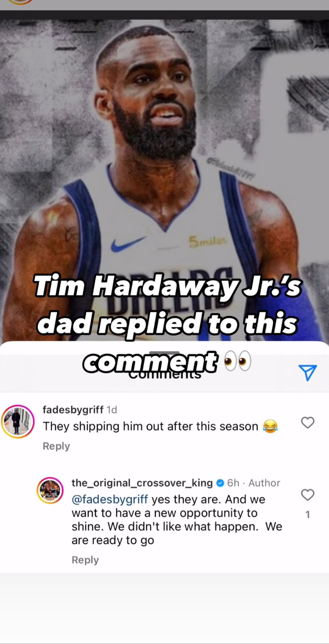 Tim Hardaway Sr. Instagram