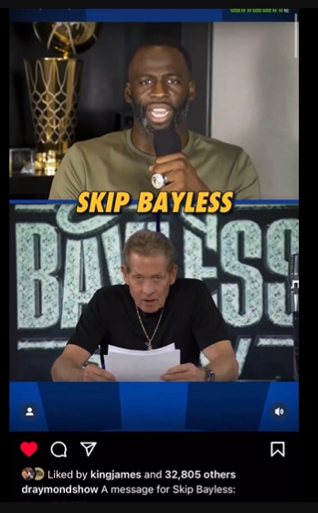 LeBron James liked Green's statement about Skip Bayless