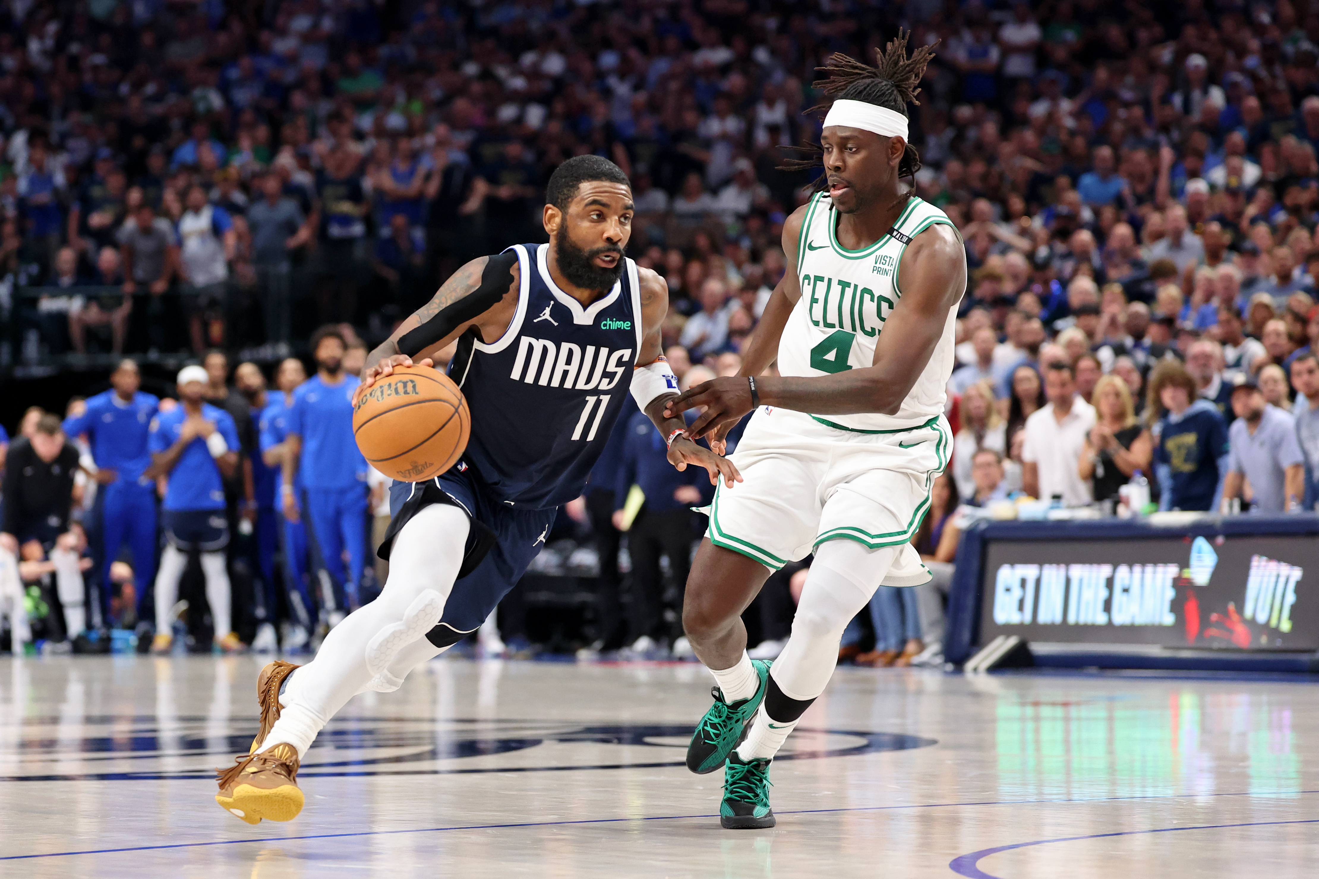 Kyrie Irving On His Preparation For Game 4: "Get The Ammo Ready, Get The Bazooka, Get The .50 Cal Ready"