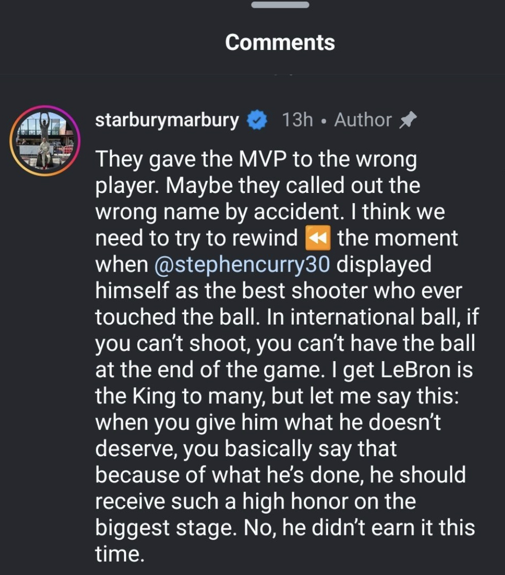 Stephon Marbury Says Stephen Curry Deserved Olympics MVP Over LeBron James