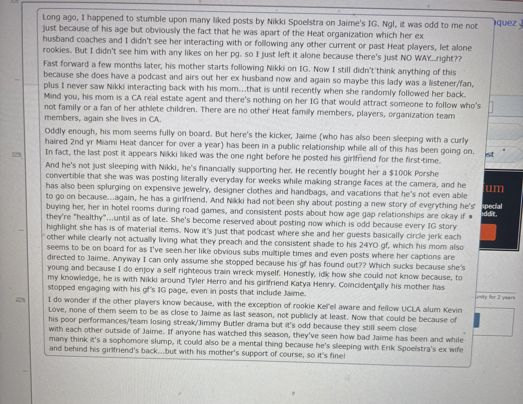 Jaime Jaquez Jr. and Nikki Spoelstra