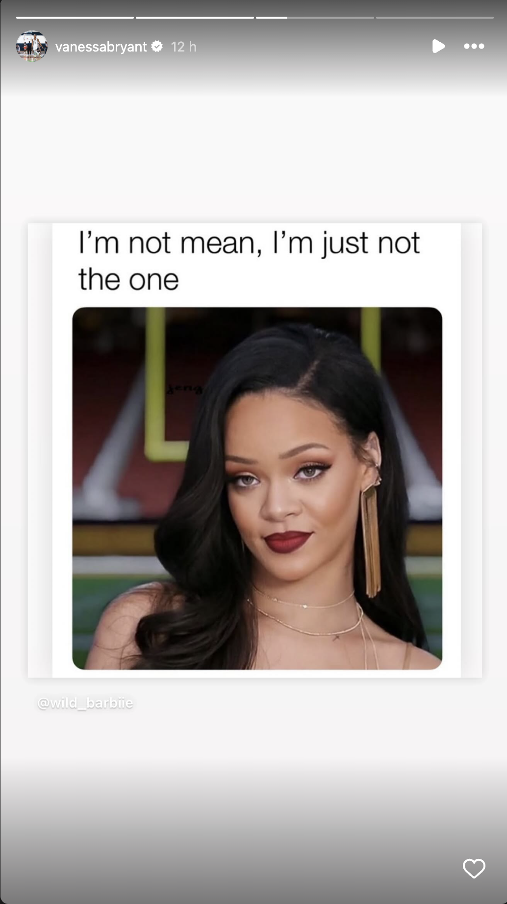Vanessa Bryant Shuts Down Pregnancy Rumors With Savage Rihanna Meme On Instagram