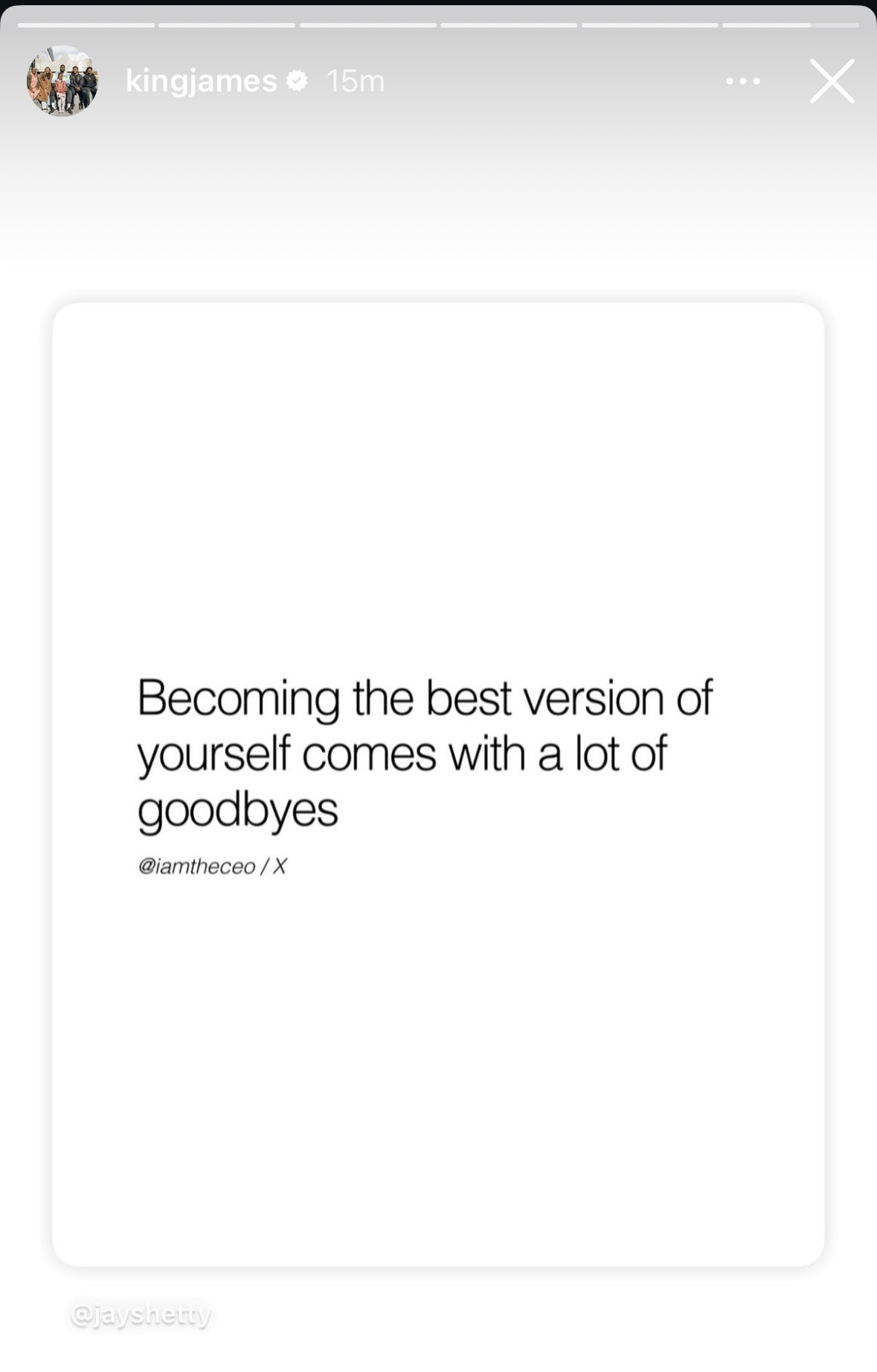 LeBron James' cryptic post.