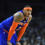 Knicks forward Carmelo Anthony during the fourth quarter against the Pistons at The Palace of Auburn Hills