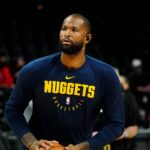 Nuggets center DeMarcus Cousins warms up before the game against the Denver Nuggets at Ball Arena