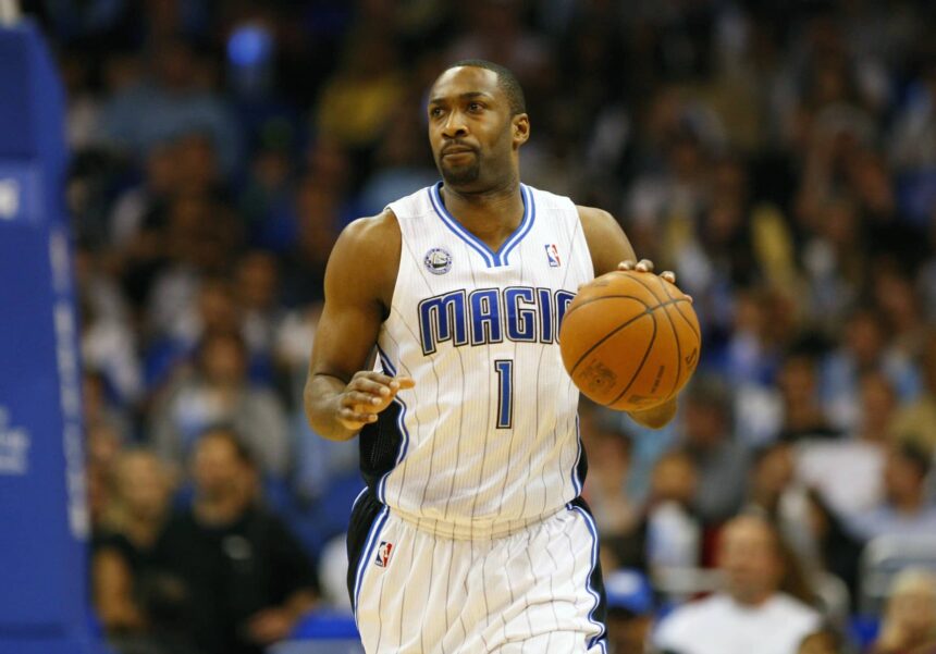 Magic point guard Gilbert Arenas during the second quarter against the Bulls at Amway Center