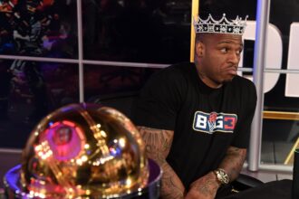 Rashad McCants reacts during the BIG3 League draft at at the Fox Sports Studio