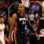 Heat guard Ray Allen against the Suns at the US Airways Center