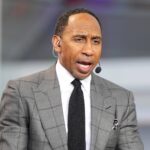 Stephen A. Smith on the ESPN NBA Countdown live set at Intuit Dome