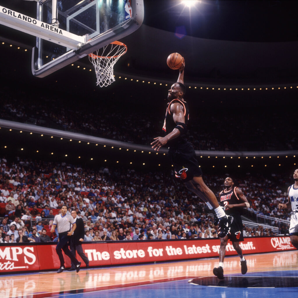 Unknown date; Orlando, FL, USA; FILE PHOTO; Miami Heat center (42) Kevin Willis in action against the Orlando Magic during the 1995 season at the Orlando Arena. Mandatory Credit: Imagn Images © Copyright Imagn Images
