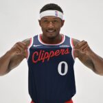 Sep 29, 2025; Inglewood, CA, USA; Los Angeles Clippers guard Bradley Beal (0) photographed during media day at Intuit Dome. Mandatory Credit: Jayne Kamin-Oncea-Imagn Images