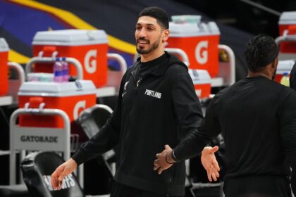 Denver, Colorado, USA; Enes Kanter (11) before Game 5 between the Portland Trail Blazers and the Denver Nuggets in the first round of the 2021 NBA Playoffs at Ball Arena. Mandatory Credit: Ron Chenoy-Imagn Images