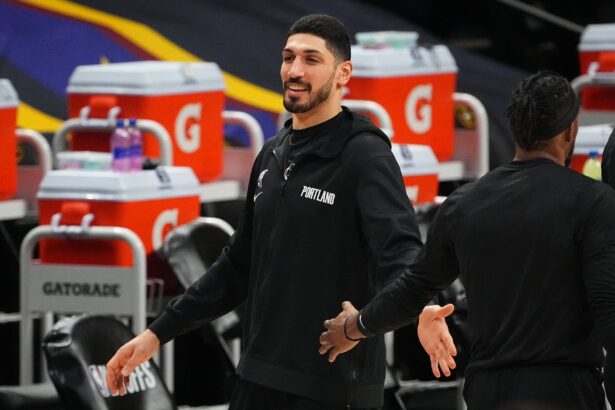 Denver, Colorado, USA; Enes Kanter (11) before Game 5 between the Portland Trail Blazers and the Denver Nuggets in the first round of the 2021 NBA Playoffs at Ball Arena. Mandatory Credit: Ron Chenoy-Imagn Images