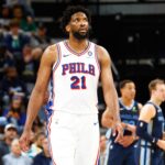 Memphis, Tennessee, USA; Philadelphia 76ers center Joel Embiid (21) gets back on defense during the second half against the Memphis Grizzlies at FedExForum. Mandatory Credit: Petre Thomas-Imagn Images