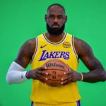 Los Angeles, CA, USA; Los Angeles Lakers forward LeBron James (23) during media day at UCLA Health Training Center. Mandatory Credit: Gary A. Vasquez-Imagn Images