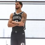 Brooklyn, NY, USA; Brooklyn Nets forward Michael Porter Jr. (17) at Media Day. Mandatory Credit: Wendell Cruz-Imagn Images