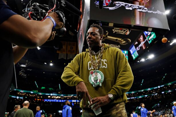 Boston, Massachusetts, USA; Boston Celtics former player Paul Pierce before Game 2 of the 2024 NBA Finals between the Boston Celtics and the Dallas Mavericks at TD Garden. Mandatory Credit: Peter Casey-Imagn Images