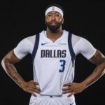 Dallas Mavericks forward Anthony Davis (3) poses for a photo during the Mavericks 2025 media day at the American Airlines Center.