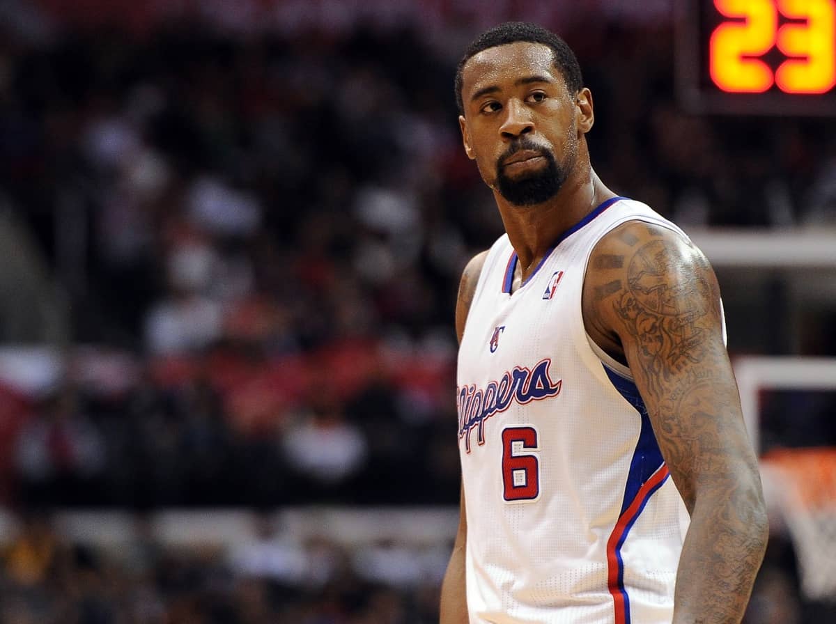 Los Angeles Clippers center DeAndre Jordan (6) in the second half of the game against the Utah Jazz the Staples Center. Clippers won 107-96.