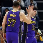 Lakers guards Austin Reaves and Luka Doncic