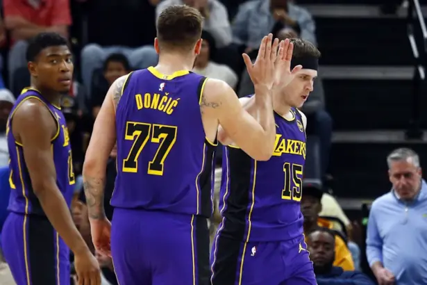 Lakers guards Austin Reaves and Luka Doncic