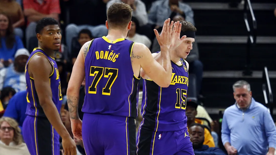 Lakers guards Austin Reaves and Luka Doncic