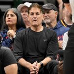 Jun 27, 2025; Dallas, Texas, USA; Dallas Mavericks minority owner Mark Cuban watches the game between the Dallas Wings and the Indiana Fever during the first quarter at the American Airlines Center. Mandatory Credit: Jerome Miron-Imagn Images