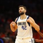 Oct 26, 2024; Phoenix, Arizona, USA; Dallas Mavericks forward Maxi Kleber (42) against the Phoenix Suns at Footprint Center. Mandatory Credit: Mark J. Rebilas-Imagn Images