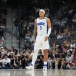 Apr 1, 2025; San Antonio, Texas, USA; Orlando Magic forward Paolo Banchero (5) looks on in the second half against the San Antonio Spurs at Frost Bank Center. Mandatory Credit: Daniel Dunn-Imagn Images
