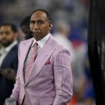 ESPN commentator Stephen A. Smith looks on before the game between the Dallas Cowboys and the Arizona Cardinals at AT&T Stadium.