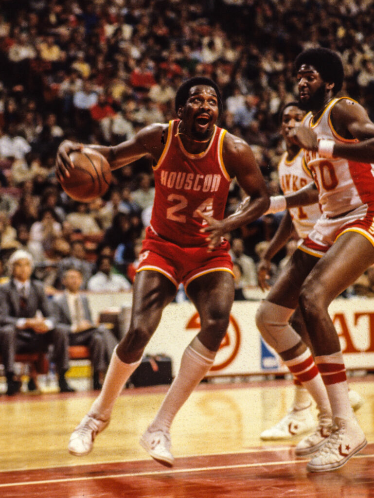 Unknown date and unknown location; USA; FILE PHOTO; Houston Rockets center Moses Malone (24) against the Atlanta Hawks. Mandatory Credit: Malcolm Emmons-USA TODAY Network.