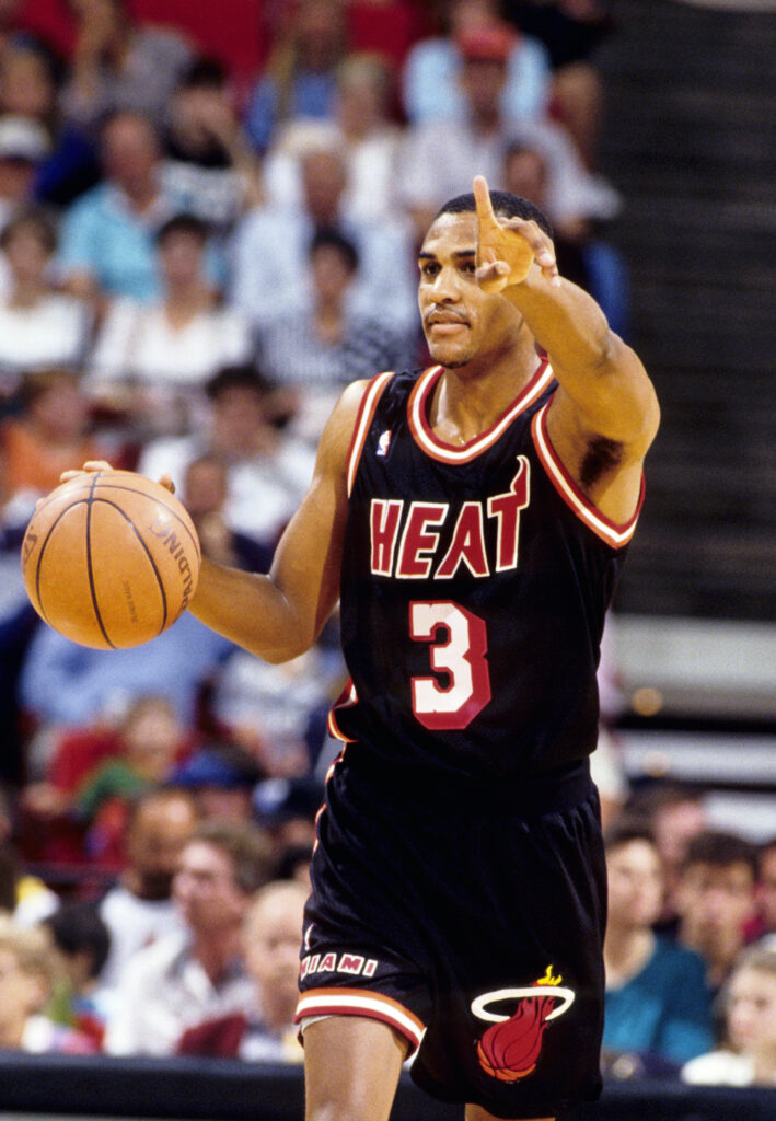Unknown date; Orlando, FL, USA; FILE PHOTO; Miami Heat guard (3) Steve Smith in action against the Orlando Magic during the 1992 season at the Orlando Arena. Mandatory Credit: Imagn Images © Copyright Imagn Images