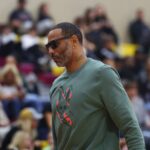 Dec 2, 2023; Scottsdale, AZ, USA; Former NBA player Kenyon Martin in attendance during the Hoophall West High School Invitational at Chaparral High School. Mandatory Credit: Mark J. Rebilas-USA TODAY Sports